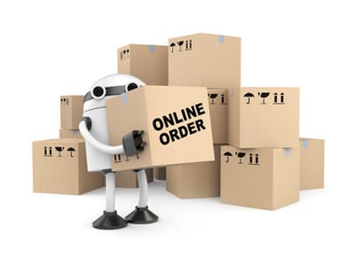 image robot carrying boxes