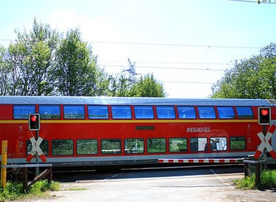 Drunk Polish man standing in front of oncoming train saved by motorist