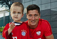 The boy's biggest dream was to meet Robert Lewandowski