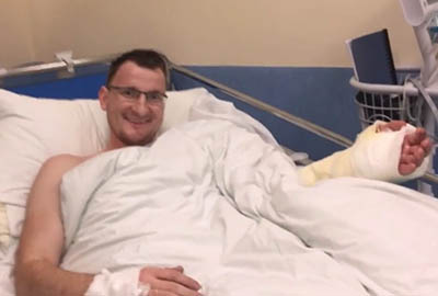 ground breaking hand transplant - Piotr happy with his new limb