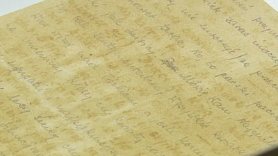 Letter from Nazi camp written in urine